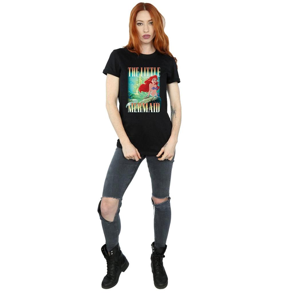 Arielle die Meerjungfrau Damen/Damen Ariel Montage Baumwolle Boyfriend T-Shirt