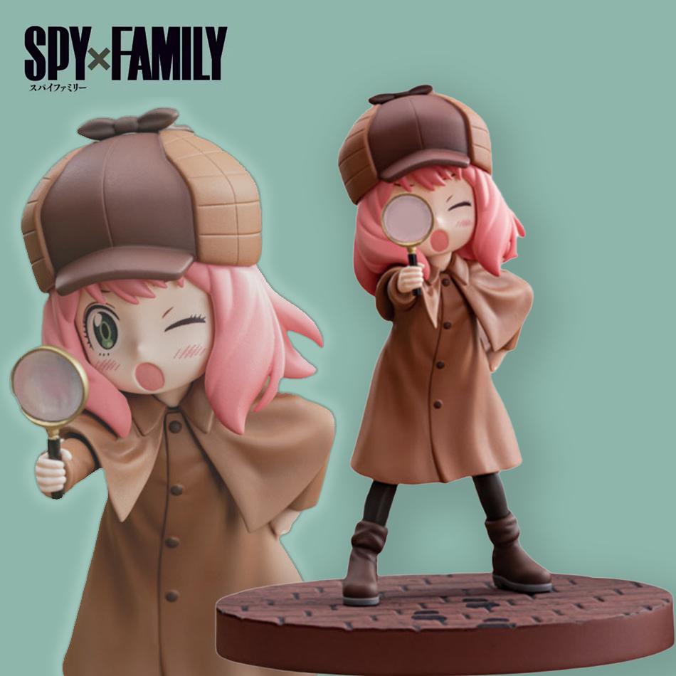 cute Anime SPY Family Anya Figure Detective Game Animated Version Detective Dress Up Model Toy Gift Collection Action Figure