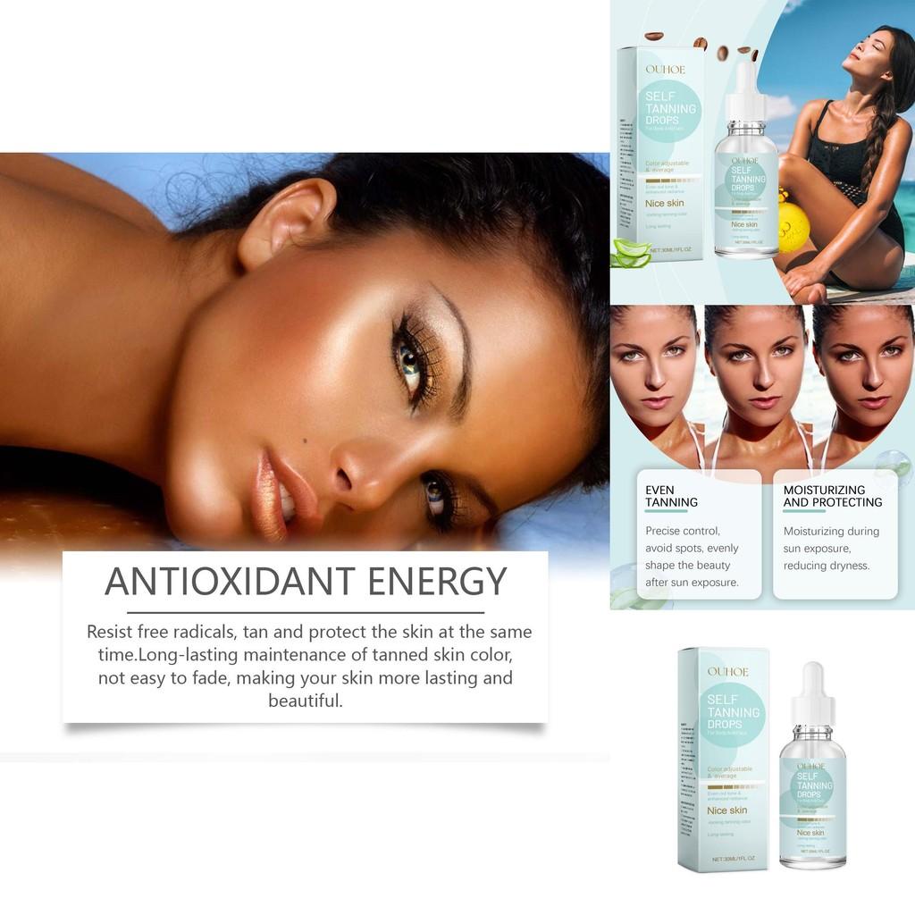 Ouhoe Gentle Moisturizing Tanning Drops For Even Skin Tone And Hydration 30ml