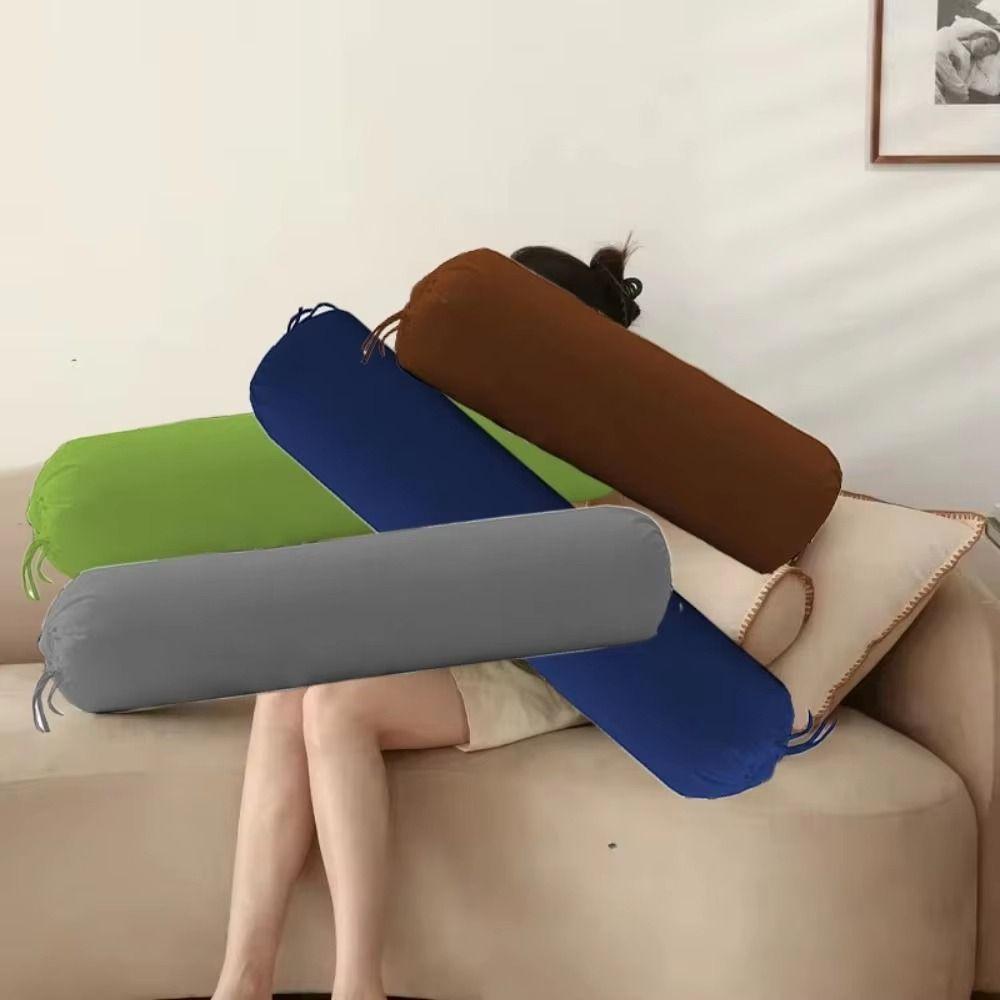 Waschbarer zylindrischer Kissenbezug einfarbig Bolster-Kissenbezug Bettrolle Kissen Reise