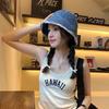 Retro Denim Washed Bucket Hat for Women Fashion Bob Folding Fisherman Cap Outdoor Sunshade Wide Brim Panama Sun Hats