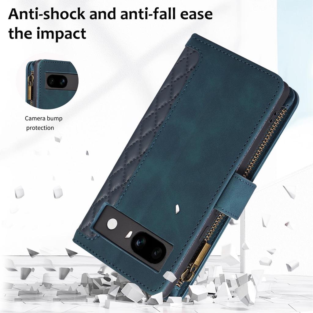 High-End Diamond Buckle Wallet Case for Google Pixel 7A