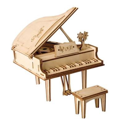 Kit de rompecabezas de madera 3D clásico de Robotime (Piano de cola)