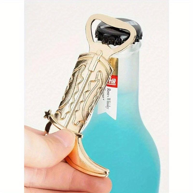 1ks Zlatý kovový otvírák na láhve ve tvaru boty Kreativní barový nástroj na svátky Svatby Oslavy Otvírák na plechovky od piva Láhev Domácí dekorace Vánoční dárek