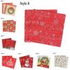 Home Decorative Santa Claus Table Decor Serviette Towel Christmas Decoration Printing Paper Napkin