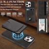 Magnetic Leather Phone Case with Card Holder for iPhone 12 - 17 Series Multi - Functional Stand Shockproof Protective Cover