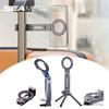 Foldable Phone Holder Magnetic Stand 360 Dual-sided Rotating Phone Clip Portable ABS Tripod Mobile Holder For Car Navigation
