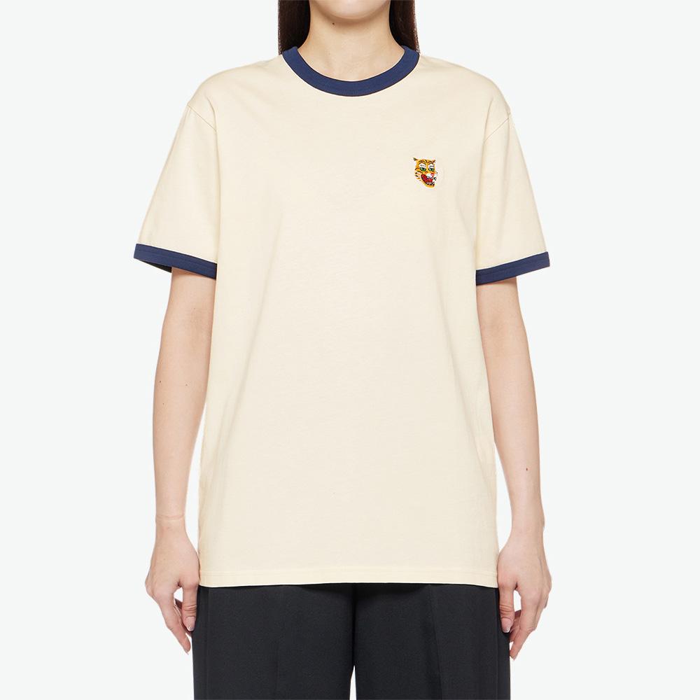 ONITSUKA TIGER Comfortable And Versatile Color-Block Logo Print Crew Neck Pullover Short Sleeve T-Shirt With Dropped Shoulders 2183B199-700