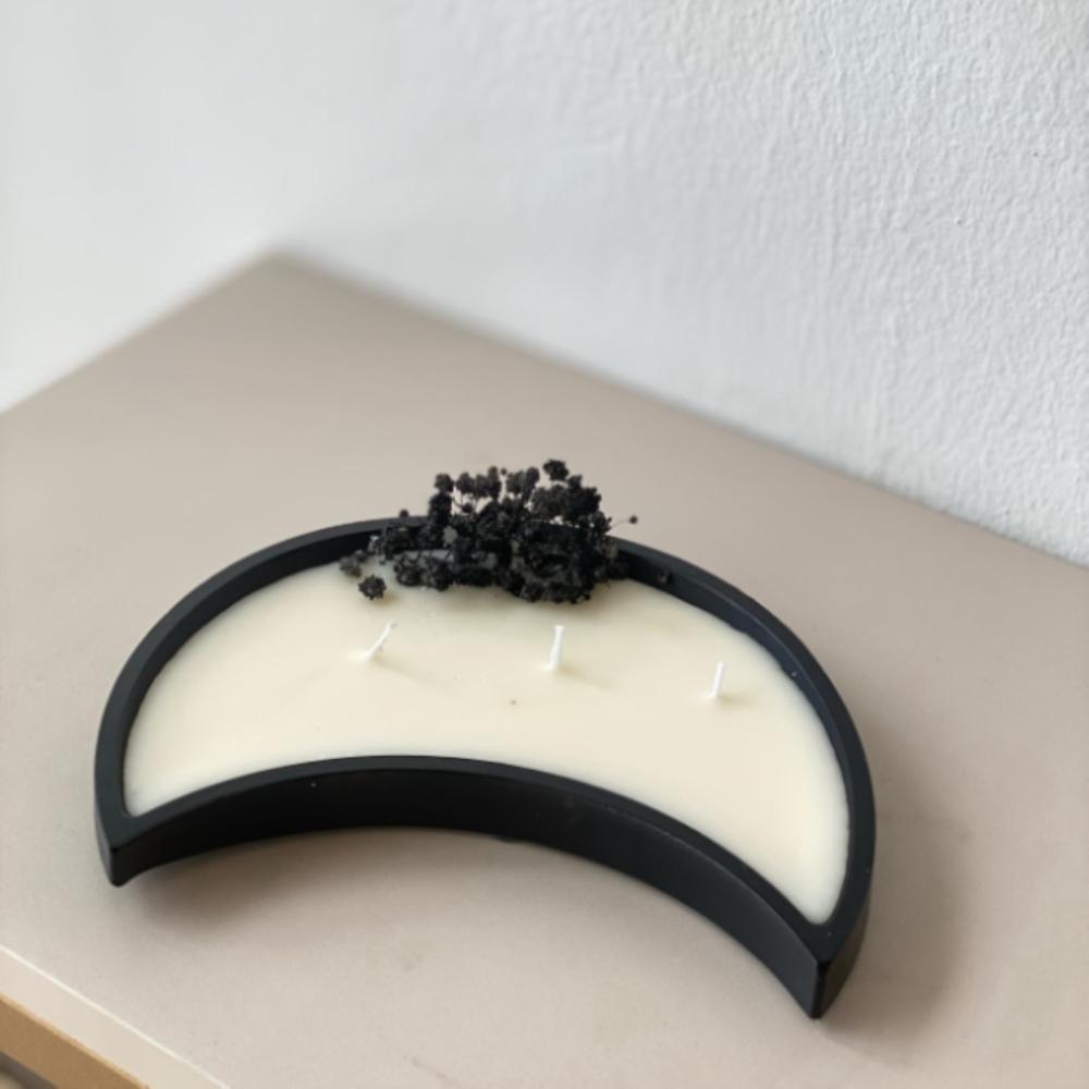 1pc Moon Shape Silicone Mold - Diy Storage,candle Holder,jewelry Storage - Multifunctional, Flexible And Easy To Use