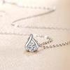Water Drop-Shaped Diamond-Encrusted Pendant Necklace Femininity Versatile Niche Design Accessories Light Luxury Ins Style Quality