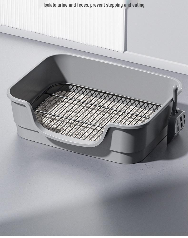 Dog Litter Box with Anti-Pee Pad Mesh Holder for Small, Medium, and Large Dogs