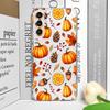 Autumn Maple Leaf Pumpkin Print Clear Phone Case for Samsung Galaxy A55 A54 A53 A14 A16 A36 A35 A13 A15 A25 5G Soft Cover Fundas