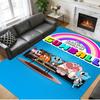 Rutschfeste Kristall-Samt-Fußmatte, Teppich im Amazing World of Gumball Design für Innenbereiche, Wohnzimmer, Schlafzimmer, Heimdekoration