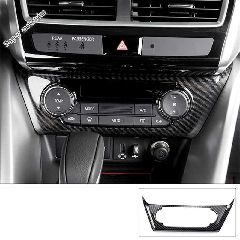 Central Control AC Air Conditioning Switch Panel Cover Trim Carbon Fiber Accessories For Mitsubishi Eclipse Cross 2018 - 2026