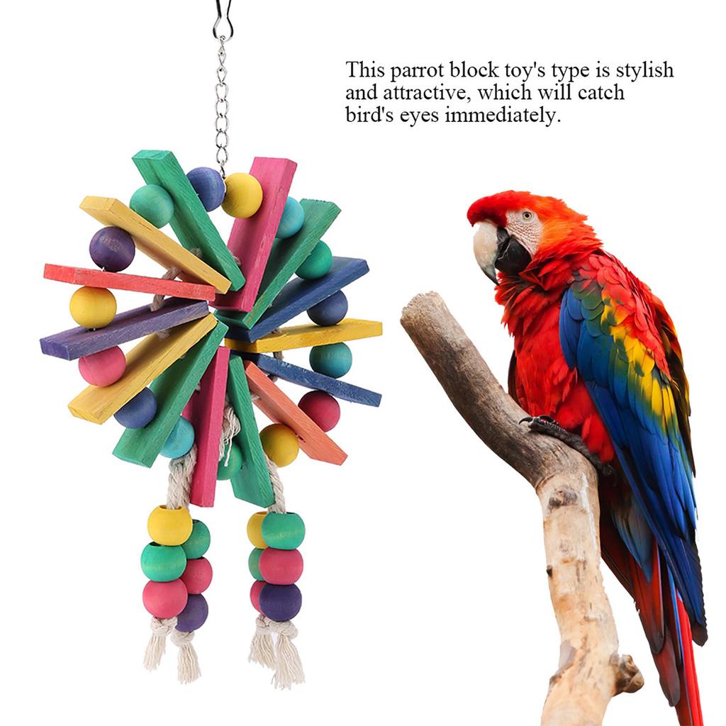Parrot Toy Bird Toys Hanging Standing Toy Parrot Swing Suitable for Parrots and Birds