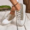Women’s Lace-Up Platform Sneakers Rhinestone Casual Shoes