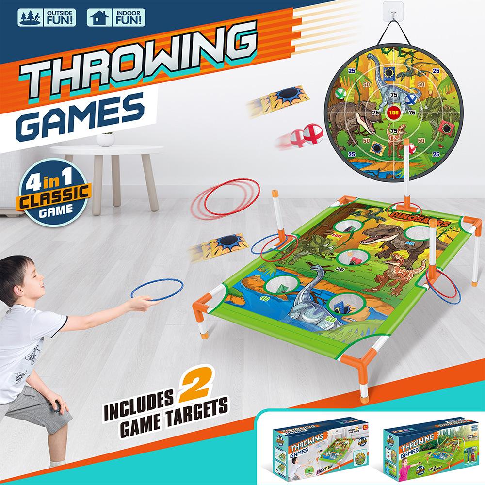 4 In 1 Luminous Target Sandbag Board Throwing Toys Kids Outdoor Throwing Game Toys Gift