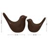 Creative Brown Glossy Ceramic Birds Figurines Home Decorations Accessories Party (Pack of 2, Brown)