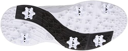 Adidas Golf Tractionlite Max Boa Men's Golf Shoes, White/Silver Metallic/Core Black, Size 26.5cm
