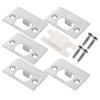 4 Sets Stainless Steel Door Strike Plate For Lock Guide Plate Cover Front Door Reinforcement With Screws Deadbolt Cover Door
