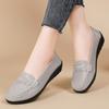 Echtes Leder Damen Ballerinas Keilabsatz Retro Schuhe Damen Slipper Damen Mokassins Leichtgewicht Übergröße Zapatos Mujer