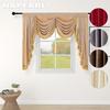 1PC Nordic Style Luxury Tassel Trim Waterfall Valance Velvet Texture Curtain For Kitchen Window Home Decor