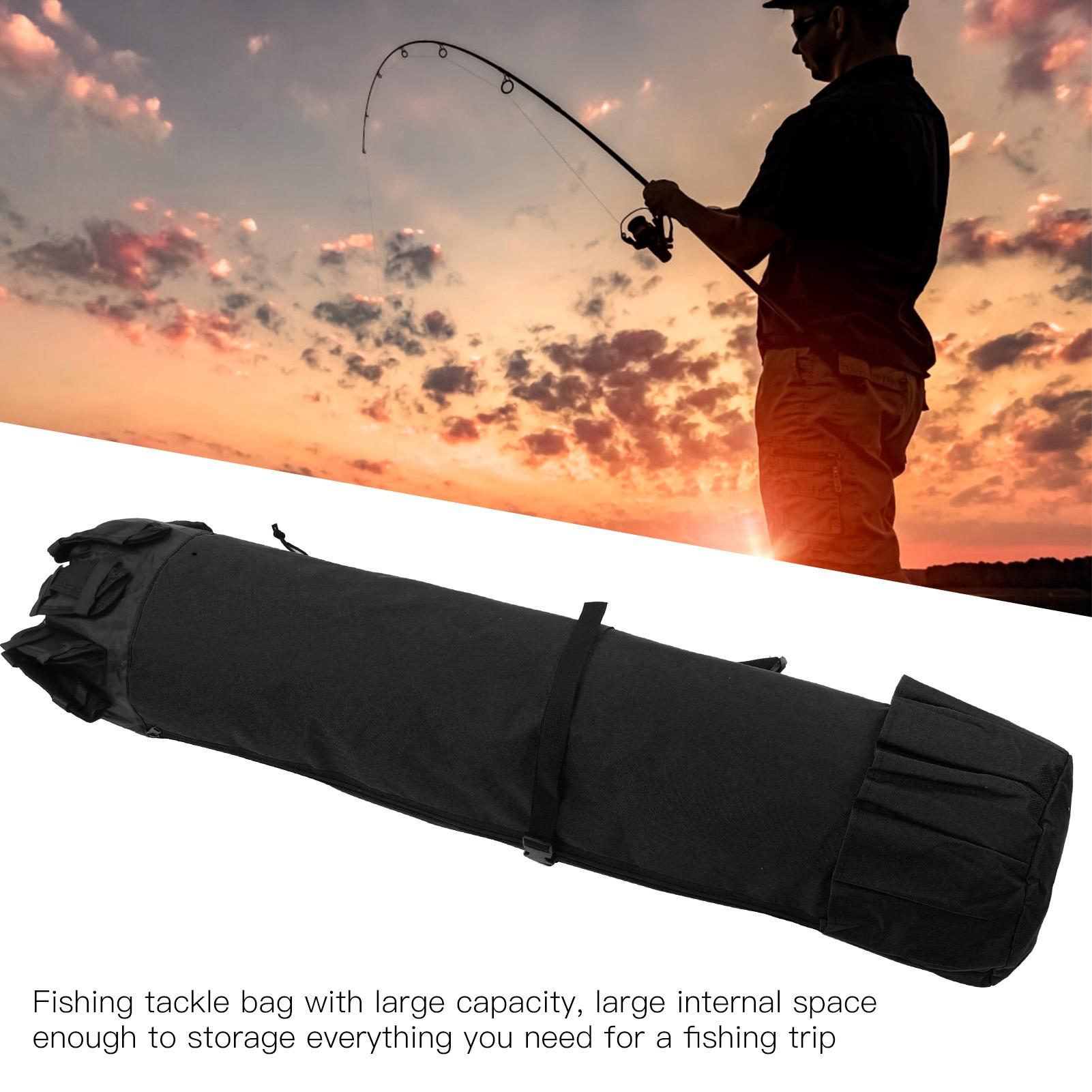

Fishing Tackle Rod Storage Bag Cylindrical Package Pole Reel Carrier Waterproof