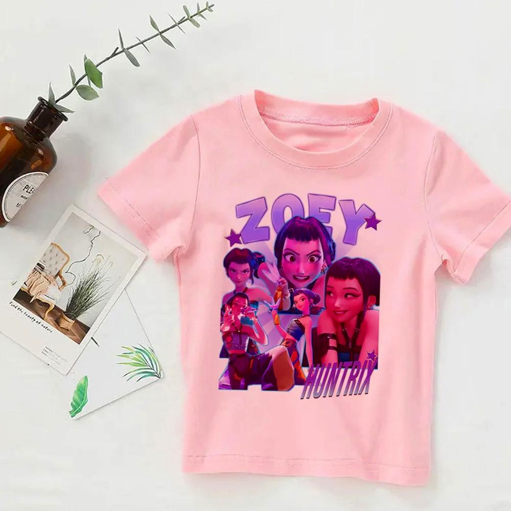 Παιδικό T-shirt KPop Demon Hunters 2025 Ταινία Crew Neck Κινούμενα Σχέδια Κορίτσια Αγόρια Μπλουζάκι Casual Μωρό Print Μόδα Casual Ρούχα Κοριτσιού