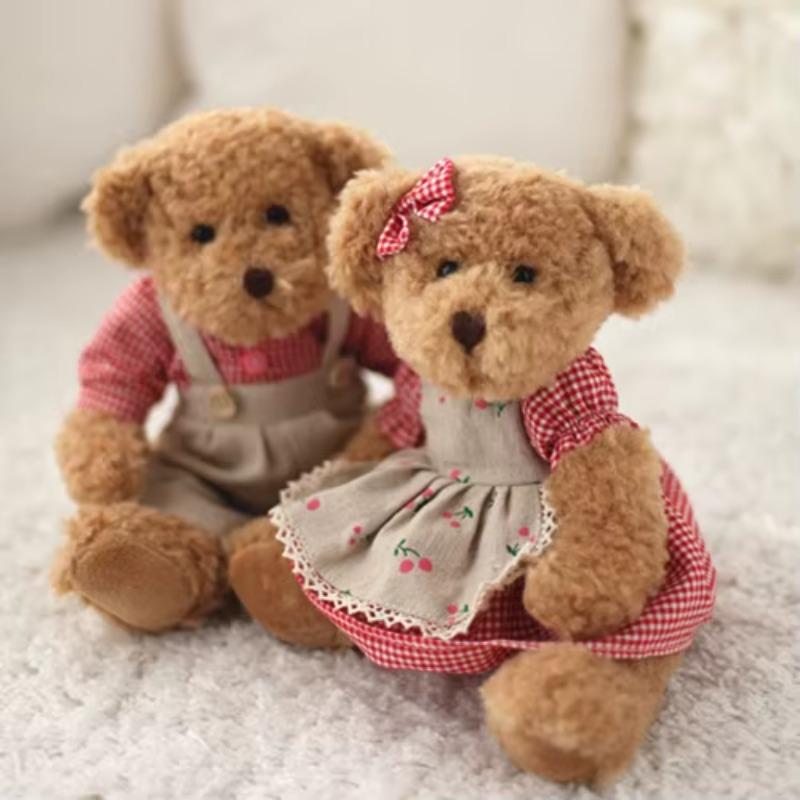 

2 шт./лот пара плюшевых мишек с тканевыми плюшевыми игрушками куклы сестра медведь мягкая игрушка для детей дети девочка день рождения рождественский подарок