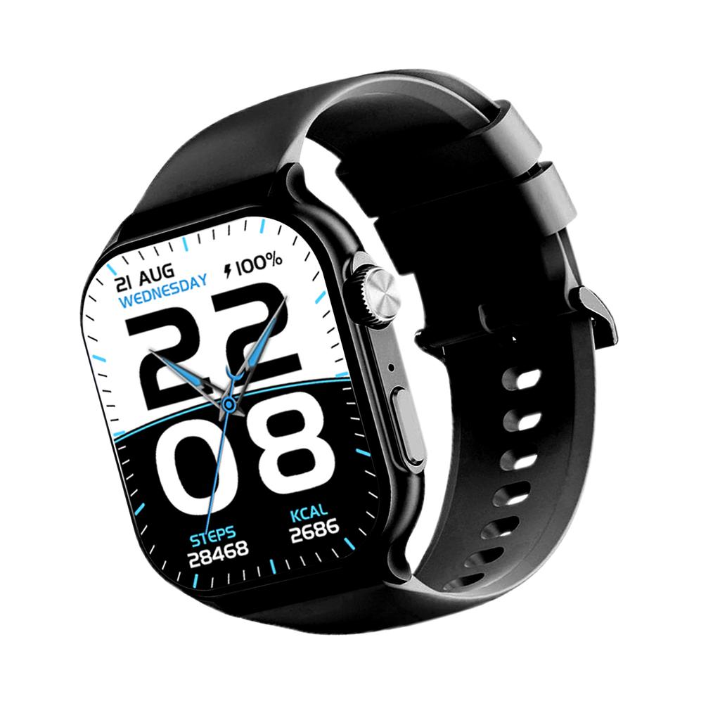 Smart Watches 1.96 Inch High Definition Display BT 5.4 Calling Fitness Tracker with 50 Sports Modes Black