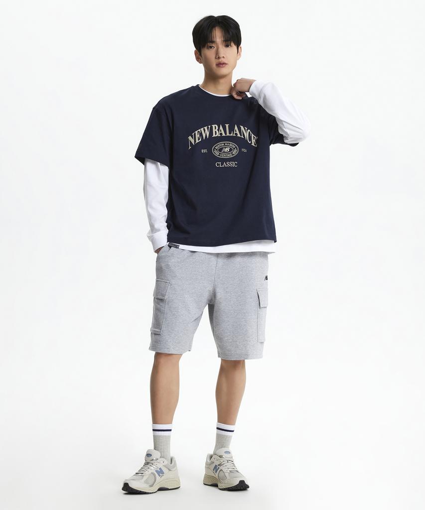Nyuballanseu Nbnegco212 / Uni Heritage Short Sleeve T-Shirt (Navy)
