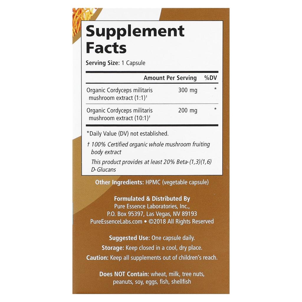 Mypure, Cordyceps Sinensis 4X, Veganské kapsle 60