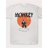 Men'S Monkey Magic Graphic T-Shirt - 100% Crew Neck Tee with Bold Orange & Black Distressed Print, Short Sleeve Casual Shirt for Birthday Parties,