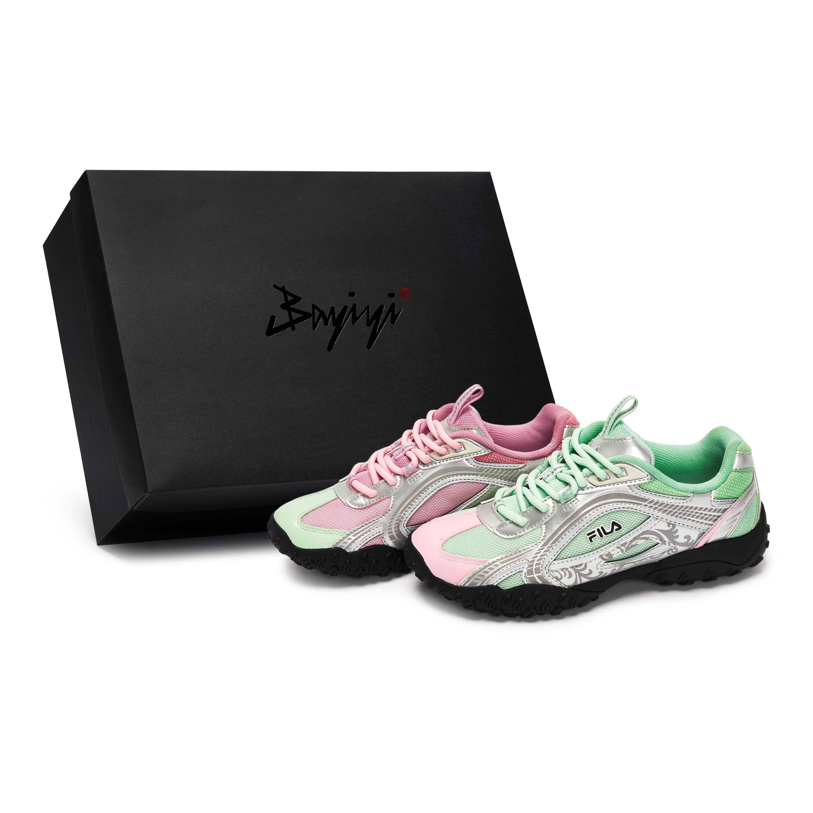 

FILA PEBBLE 811 Manufacturing, Milk Oil Cyan Apple, Special Shoe Box Abrasion Resistant Abrasion Resistant Low top F12W432106FSW(Team80-BOX) 36