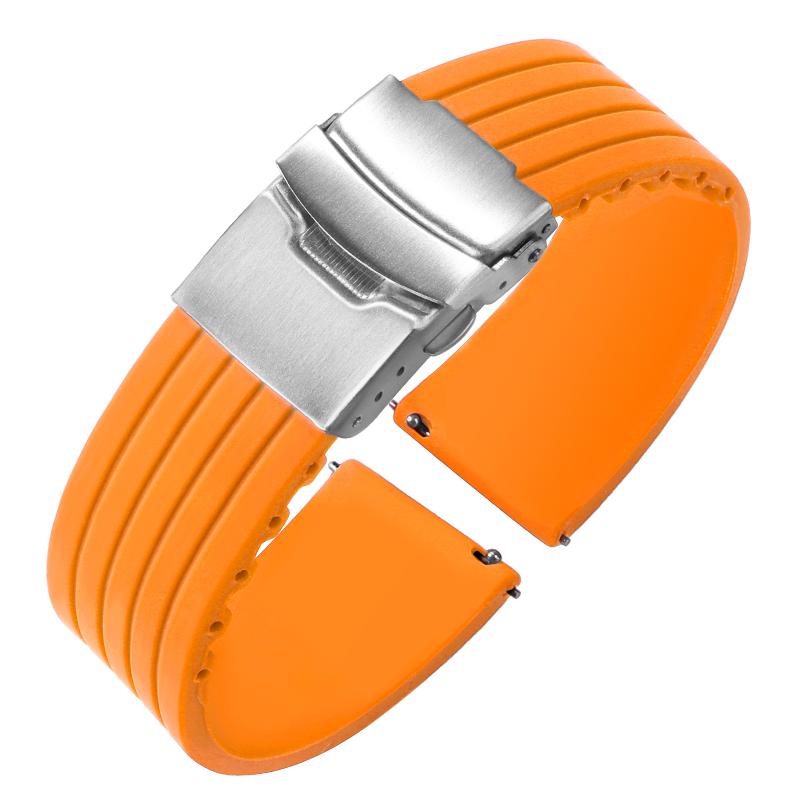 Silikonowy Pasek do Zegarka 18mm 20mm 22mm 24mm z Szybkim Mocowaniem do Huawei Watch GT4/GT3 46mm do Seiko do Omega do Fossil Gumowe Paski