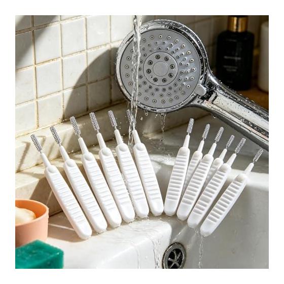 Shower Head Cleaning Brush Set, 10 Pieces, Anti-clogging Scrubber, Unclogging Scrubber Set for Bathroom, Cleaning, Maintenance | Gap Cleaning Brush,
