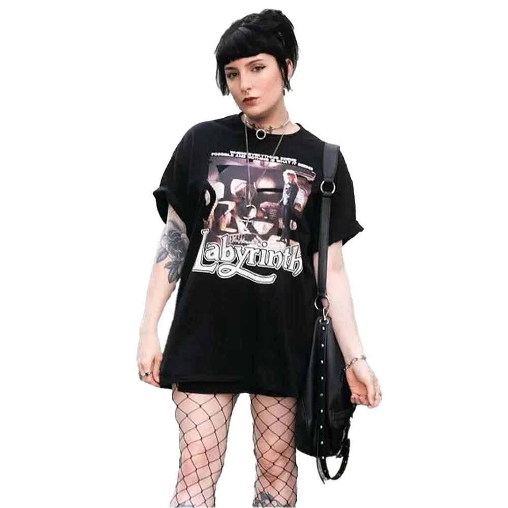 Labyrinth Unisex Adult Maze Scene Jareth The Goblin King T-Shirt