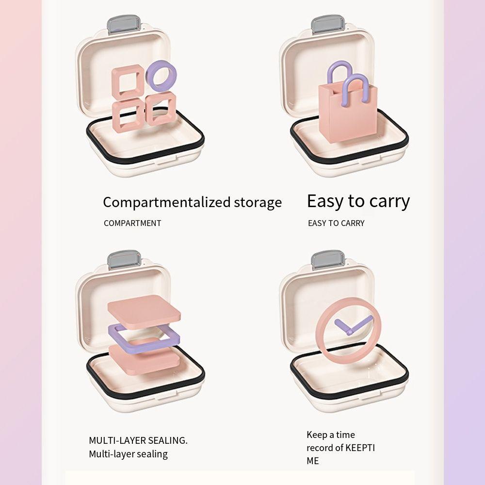 Small&Large Size Travel Pill Organizer 7 Compartments Pill Dispenser Vitamin Container  Medicine