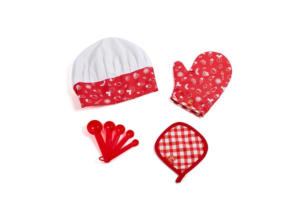 Hape Pretend Play Apron x x 5 Ages 3 and Wooden Pretend Play E3162 Set, 20.5 24.5 cm, Up, Toy,