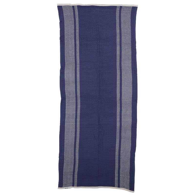 Dulton Waffle Indie Towel Blue 1200 x 500mm Waffle fabric for a soft feel Bath towel Blue Navy Gift Water-absorbent RNZ-0472BL