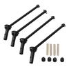 4pcs RC CVD Drive Shafts Professional Metal RC Car Transmission Axle for for ARRMA 1 7 1 8 RC Car Black