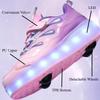 NEW 4 Wheel Speed Roller Skates Shoes for Boys and Girls LED Roller Skates for Children's Racing Ice Skating Sneaker with Wheels