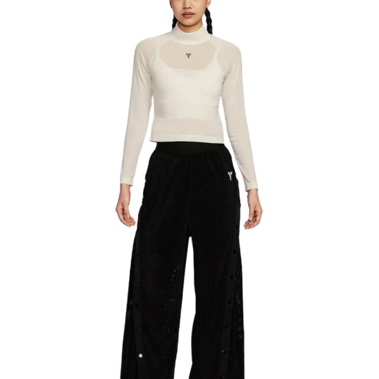 Nike Women's Kobe Bryant L/S Cropped Top Sail/Black IB0015-133