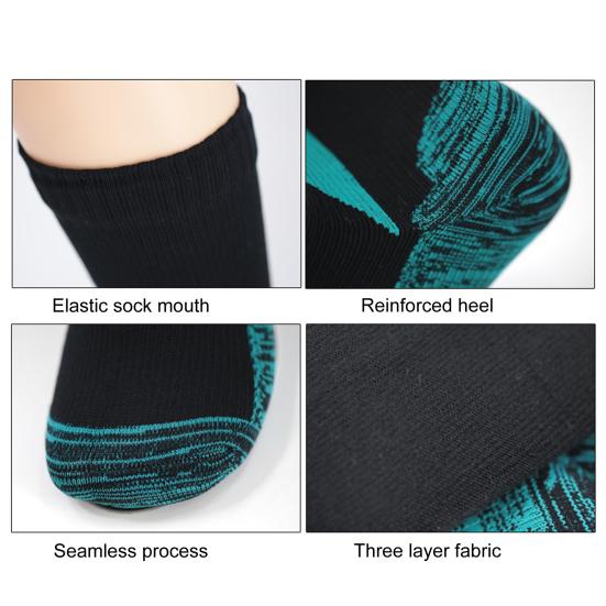 1 Pair Waterproof Socks Elastic Breathable Mid-Tube Soft Socks Foot Protection Windproof Winter Hiking Wading Riding Skiing Socks for Outdoor Sports