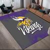 Minnesota Vikings3 Flanellmuster Quadratischer Teppich, Auslegeware, Teppich für Wohnzimmer Schlafzimmer Sofa Spielzimmer Dekor, Rutschfeste Bodentür Matte