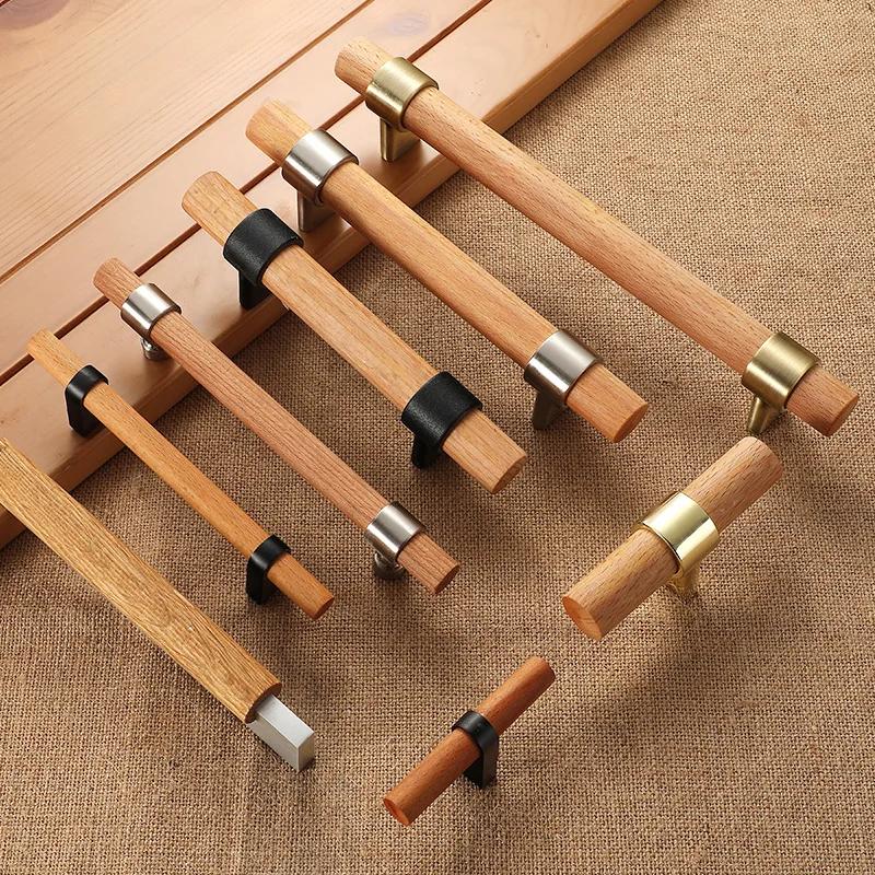 Wood Handles Cabinet Pulls Modern Black Kitchen Doors Drawer Kids Gold Adjustable Knobs For Furniture Bronze In Cabinet Pulls
