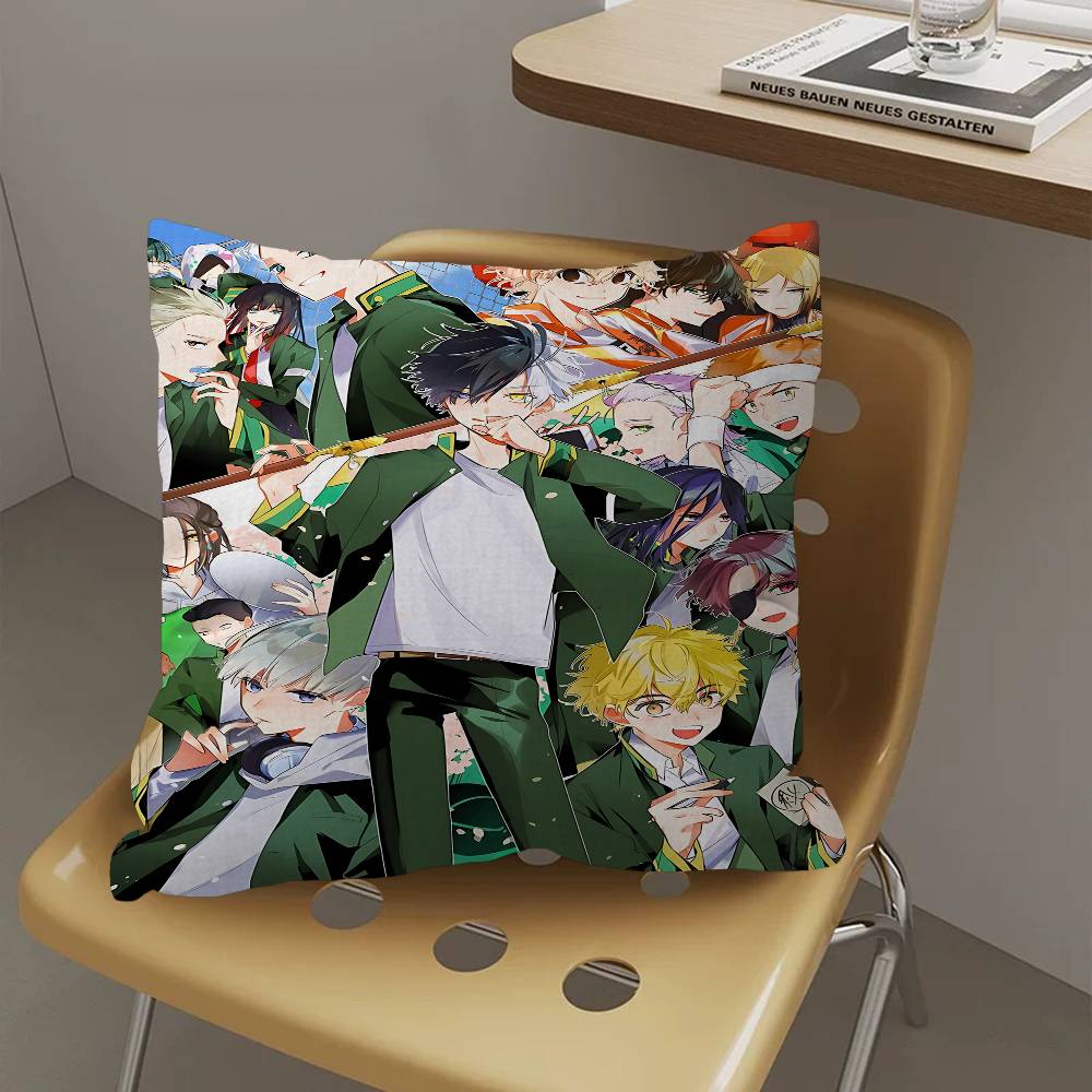 Anime Wind Breaker Decorative Room Aesthetics Pillow Case Home Decor Bedroom Sofa Bed Couch Pillow Cover 45x45