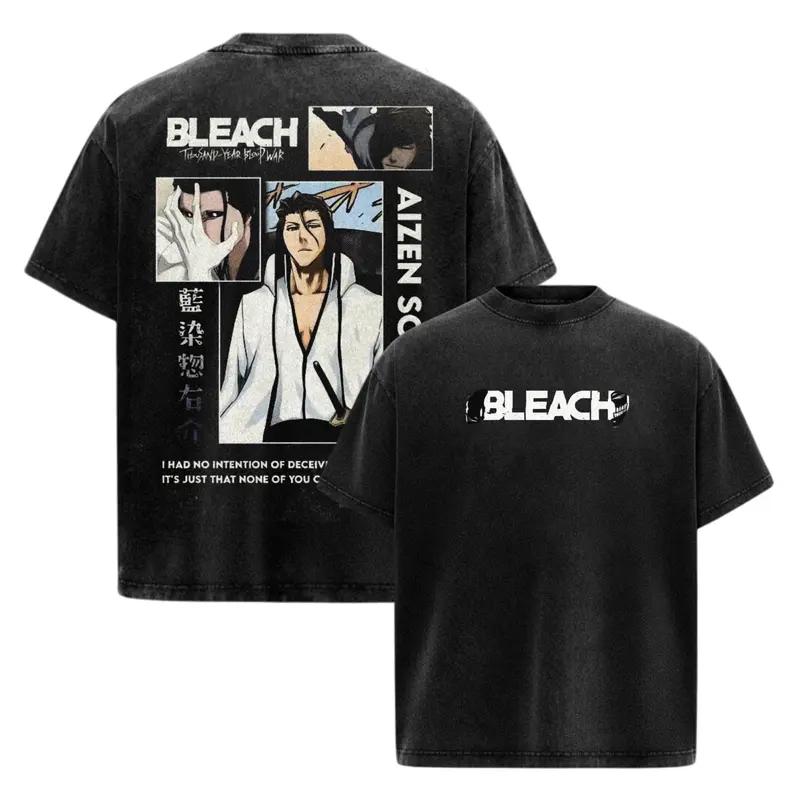 

Аниме BLEACH Айзен Сосуке Графическая Футболка Мужская Женская с Коротким Рукавом Одежда Оверсайз Футболка Стиранный Хлопок Футболка Харадзюку S