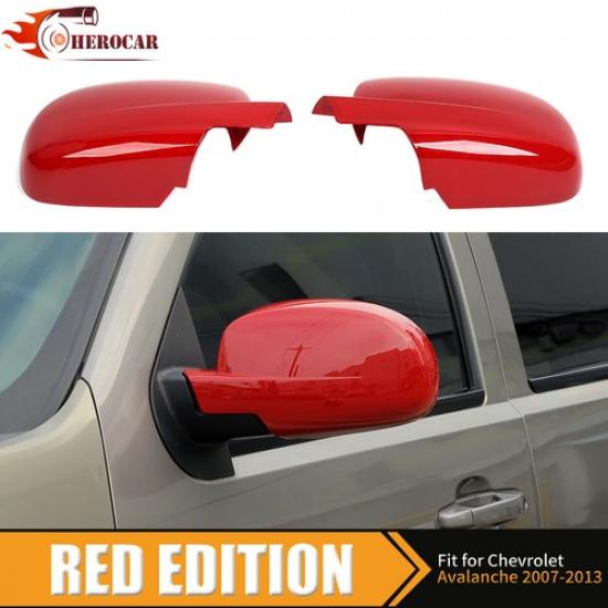 Красная крышка бокового зеркала заднего вида для Silverado Suburban Tahoe Sierra 2007-13