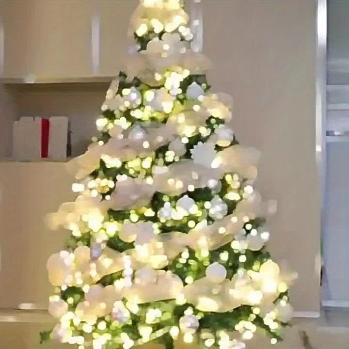 120 piedi Polipropilene Confezione da 4 Rotoli di Nastro Decorativo a Rete Necessari per Corone, Addobbi per Albero e Decorazioni per Porta, Perfetti per Pasqua, Ringraziamento